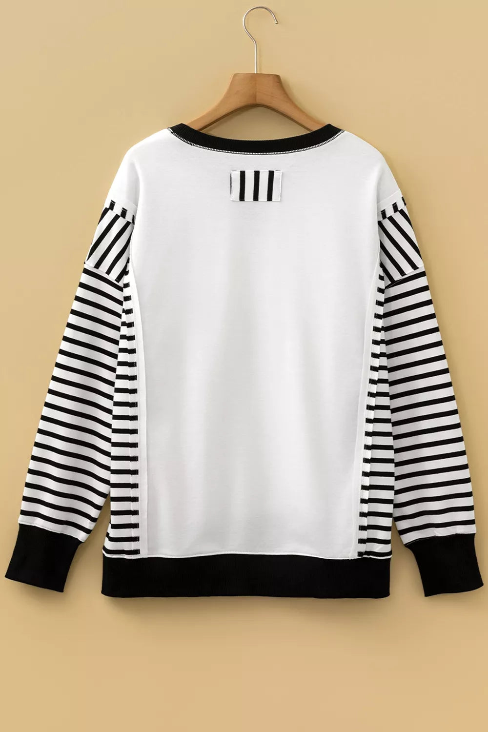 Block Striped Long Sleeve Sweatshirt