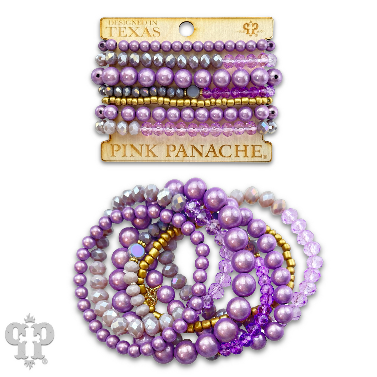 Shining bead mixed bracelet set