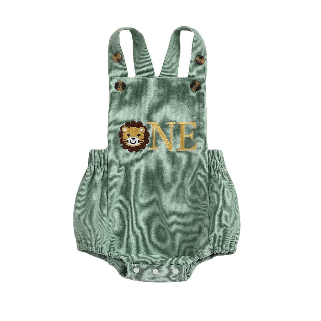 Cute Baby Summer Romper With Embroidered Straps