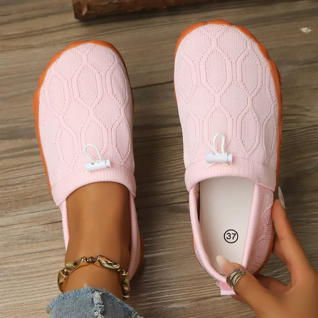 Round Toe Drawstring Slip-Ons