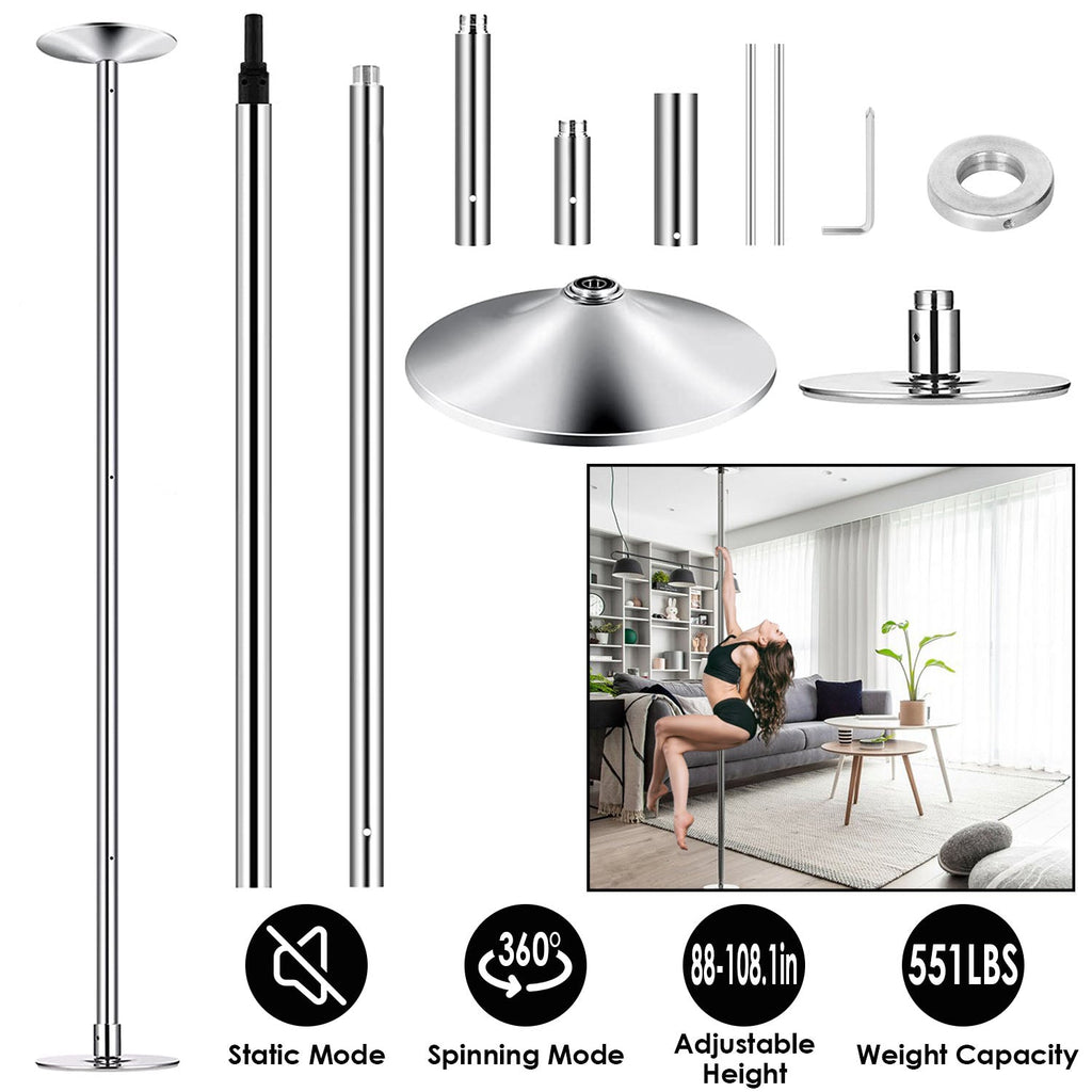 Stripper Dance Pole: Spinning & Static Modes