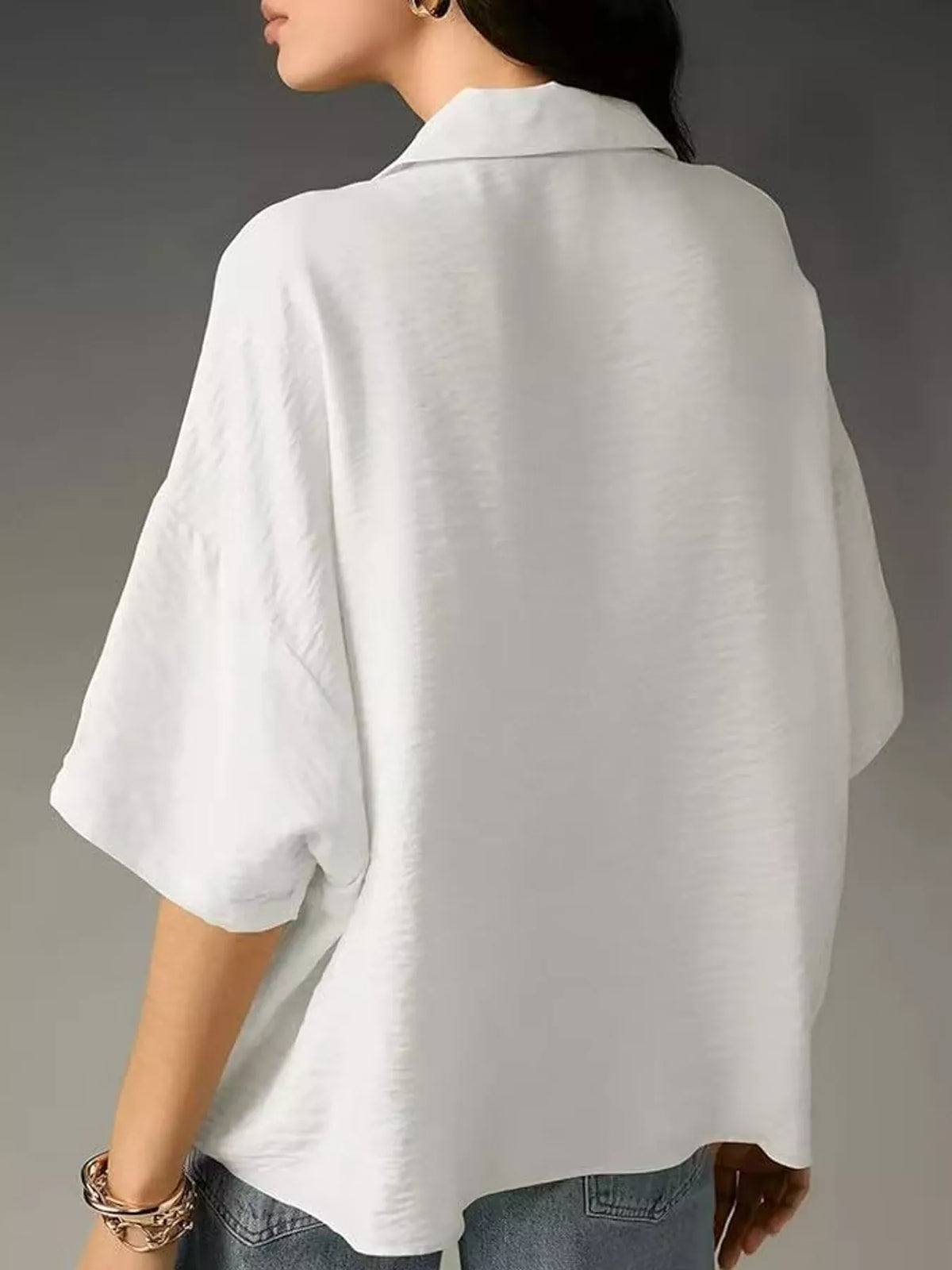 Half Sleeve Oversized Blouse