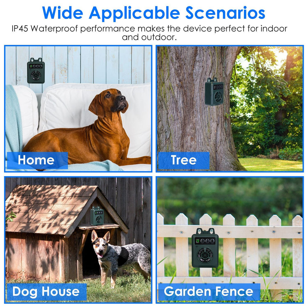 Ultrasonic Anti-barking Device for Indoor/Outdoor Use
