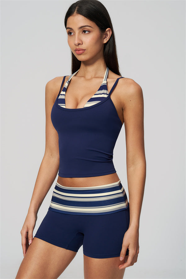 The Enliven Halter Tank Top Shorts 2-Piece Set