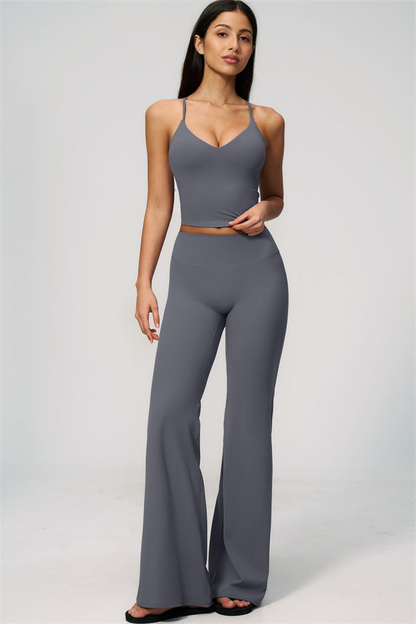The Zura Tank Top Flared Leggings 2-Piece Set