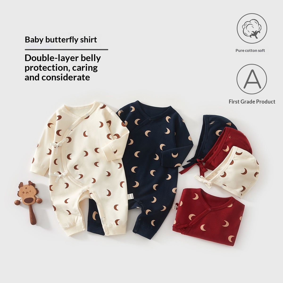 Baby Clothes Pure Cotton Class A Spring Romper For Newborns