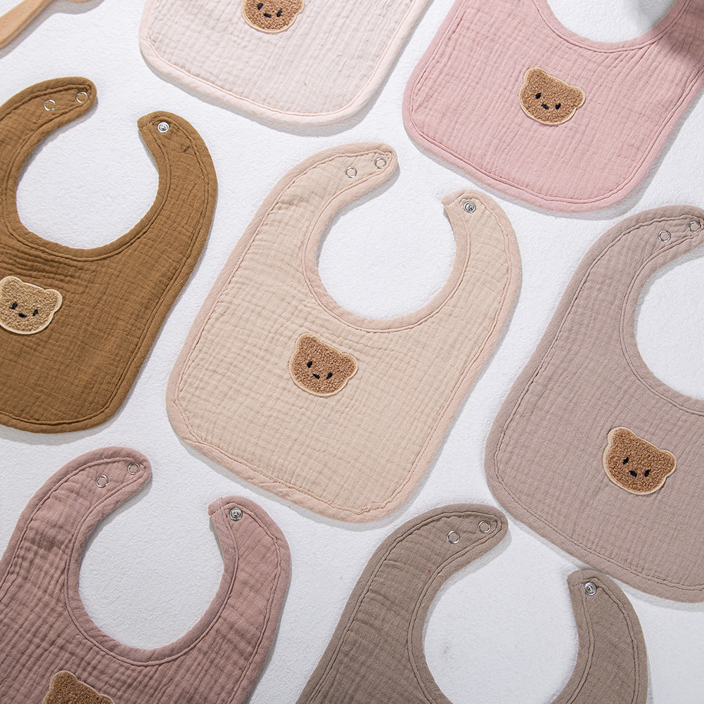Creative Cartoon Animal Print Baby Cotton Bib
