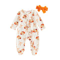 Cotton-linen Baby Romper With Headpiece
