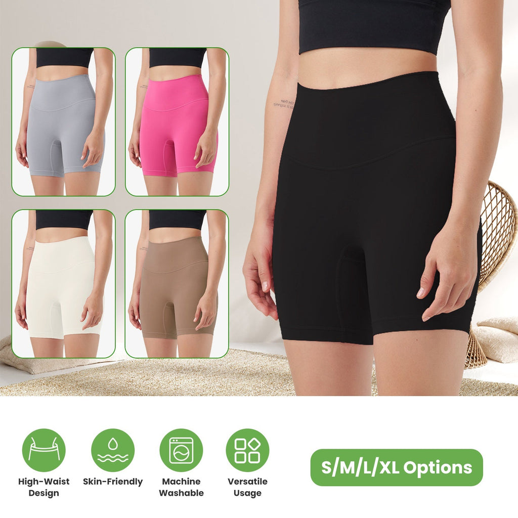 High-Waist Biker Shorts with Tummy Control for Workouts