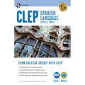 Clep(r) Spanish Language: Levels 1 and 2 (Book + Online) - Paperback