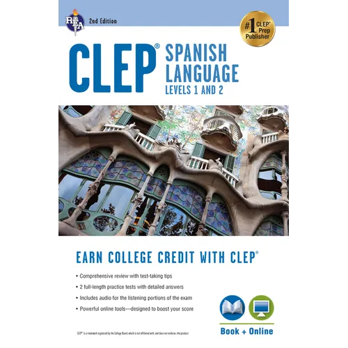 Clep(r) Spanish Language: Levels 1 and 2 (Book + Online) - Paperback