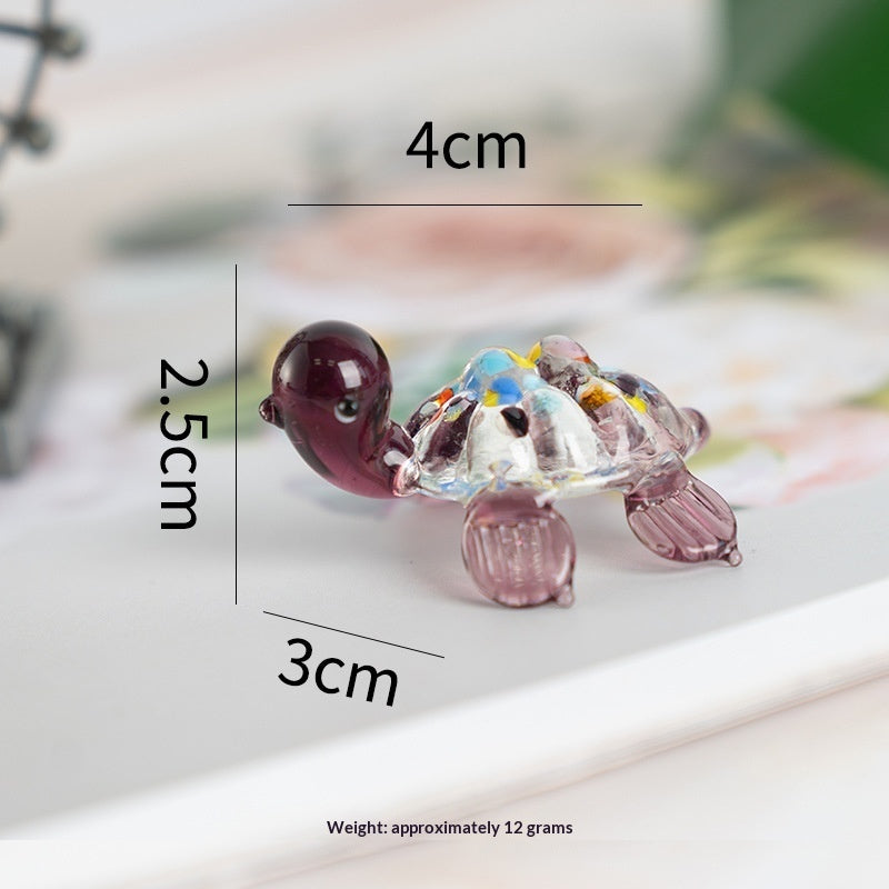 Handmade Glass Craft Little Turtle Ornament
