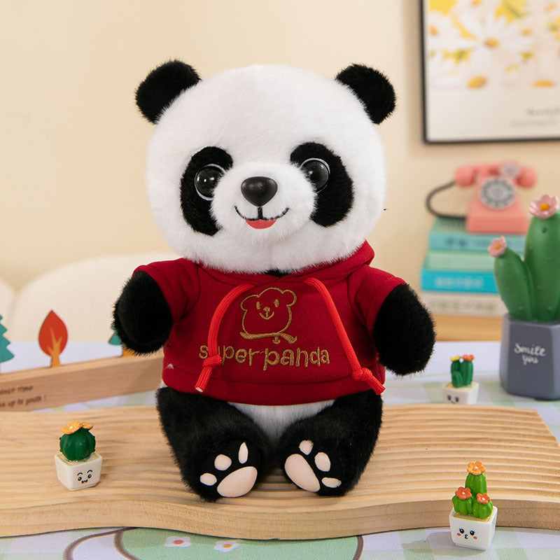 Cute Panda Plush Toy Wearing Clothes