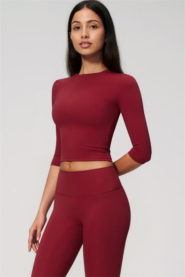 The Natalia Half-Sleeve Top Leggings 2-Piece Set