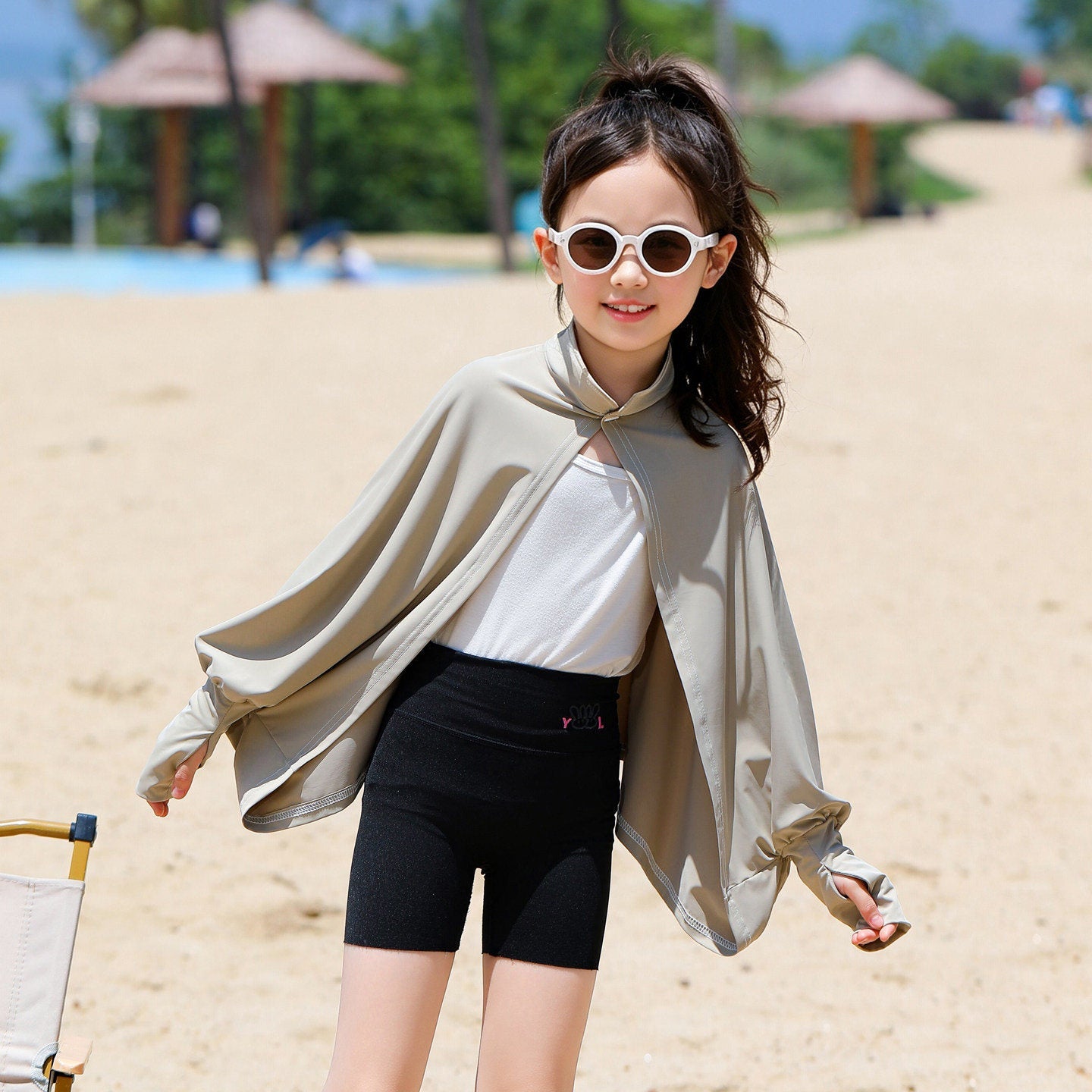 Kids Breathable Sun-Protection Shirt Shawl And Outdoor Sun-Blocking Cape
