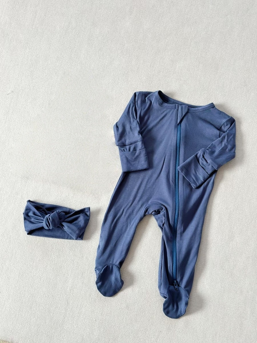 Baby Footed Zip-up Romper Onesie