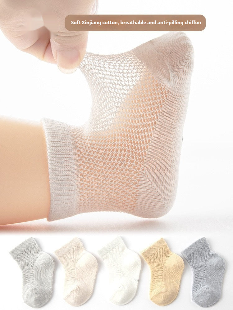 Baby Infant Thin Breathable Hollow-out Short Socks