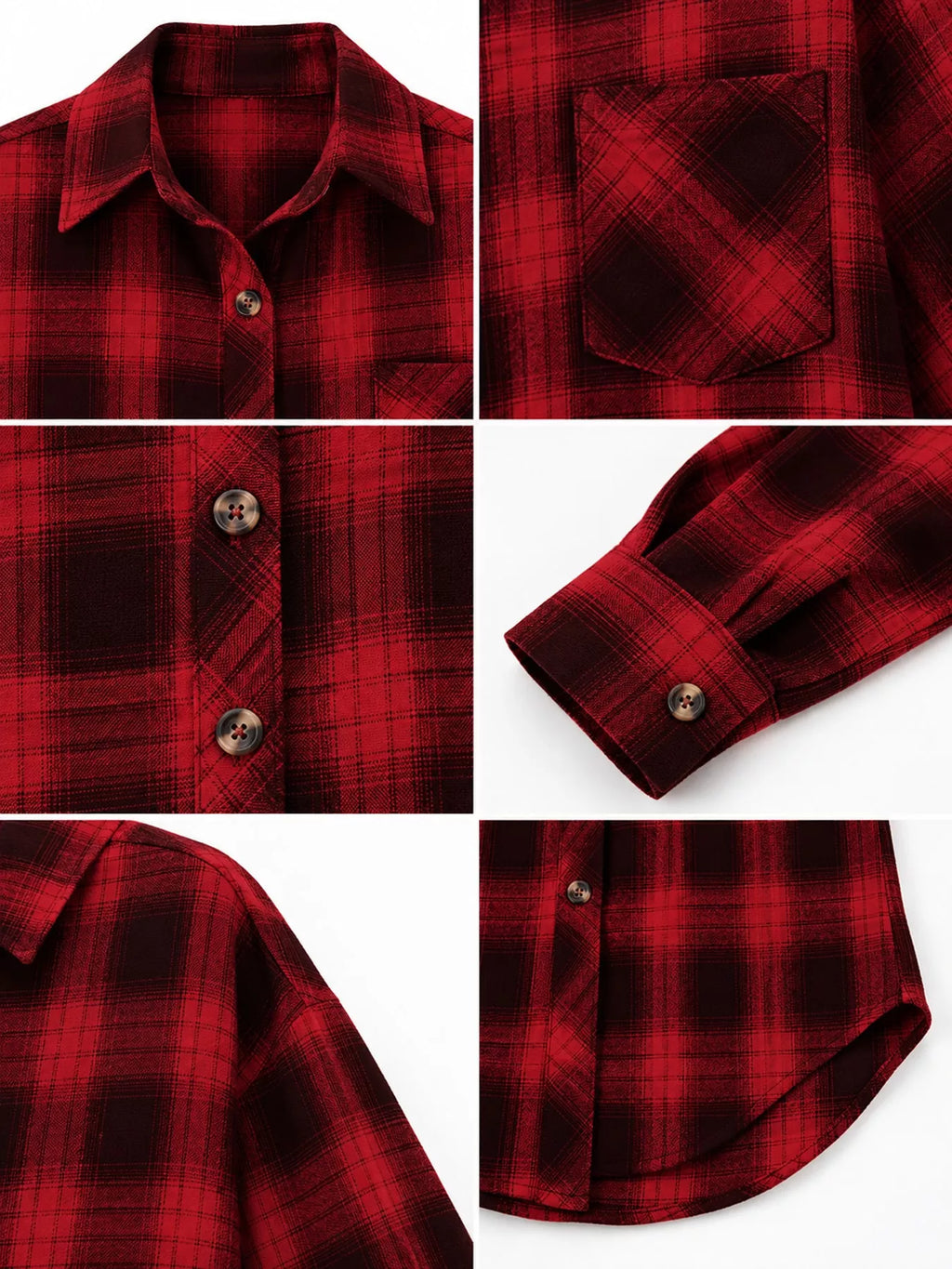 Plaid Button-Down Oversized Shirt