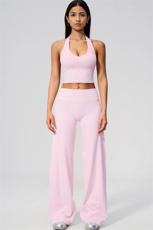 The Twirl Wide Strap Halter Crop Top