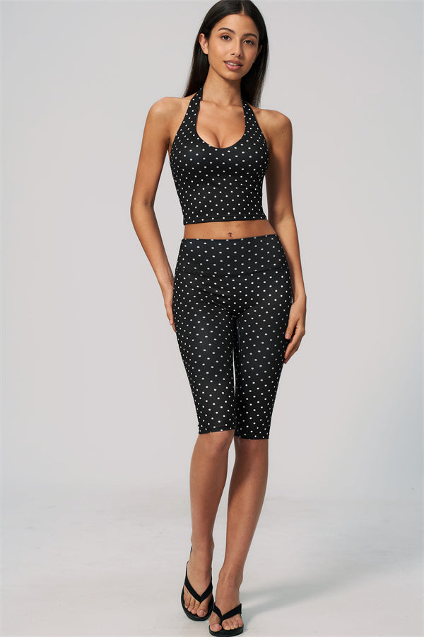 The Frame Halter Tank Top Capri Leggings 2-Piece Set