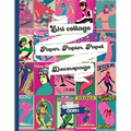 Vintage Ski Art Collage Decoupage paper - Paperback
