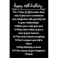 happy49th birthday The 7 Rules of Life - Paperback
