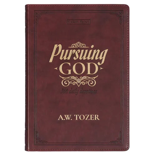Pursuing God Devotional Large Print - Leather