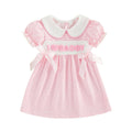 Four-leaf Clover Puff-sleeve Striped Short-sleeved Romper