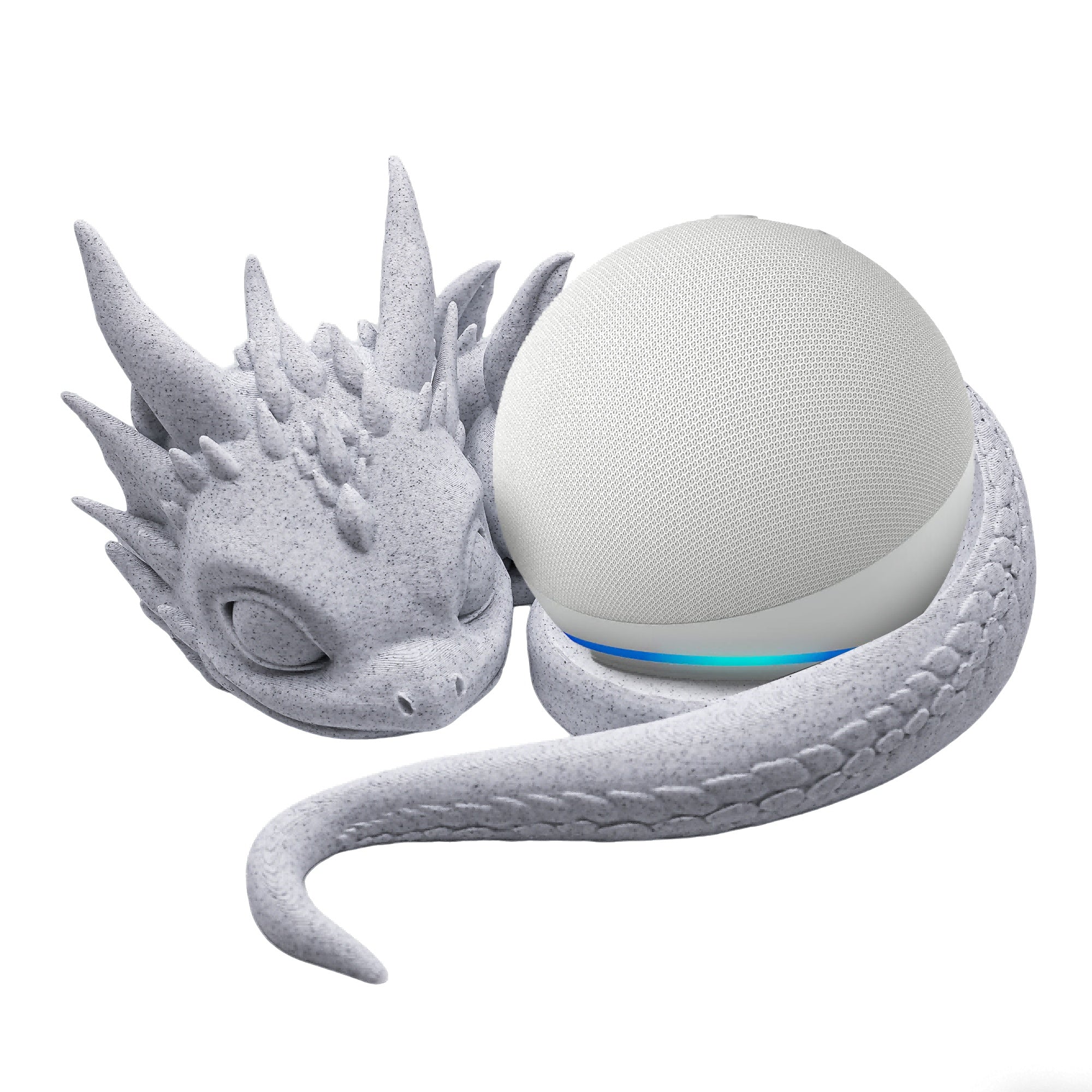 3D Printed Dragon Speaker Stand, Fantasy Decorative Smart Speaker Holder, Sculptural Desktop Audio Accessory For Home Office