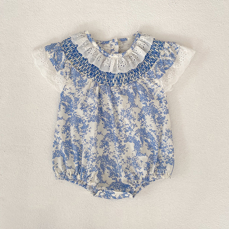 Lightweight Floral Romper For Baby Girls