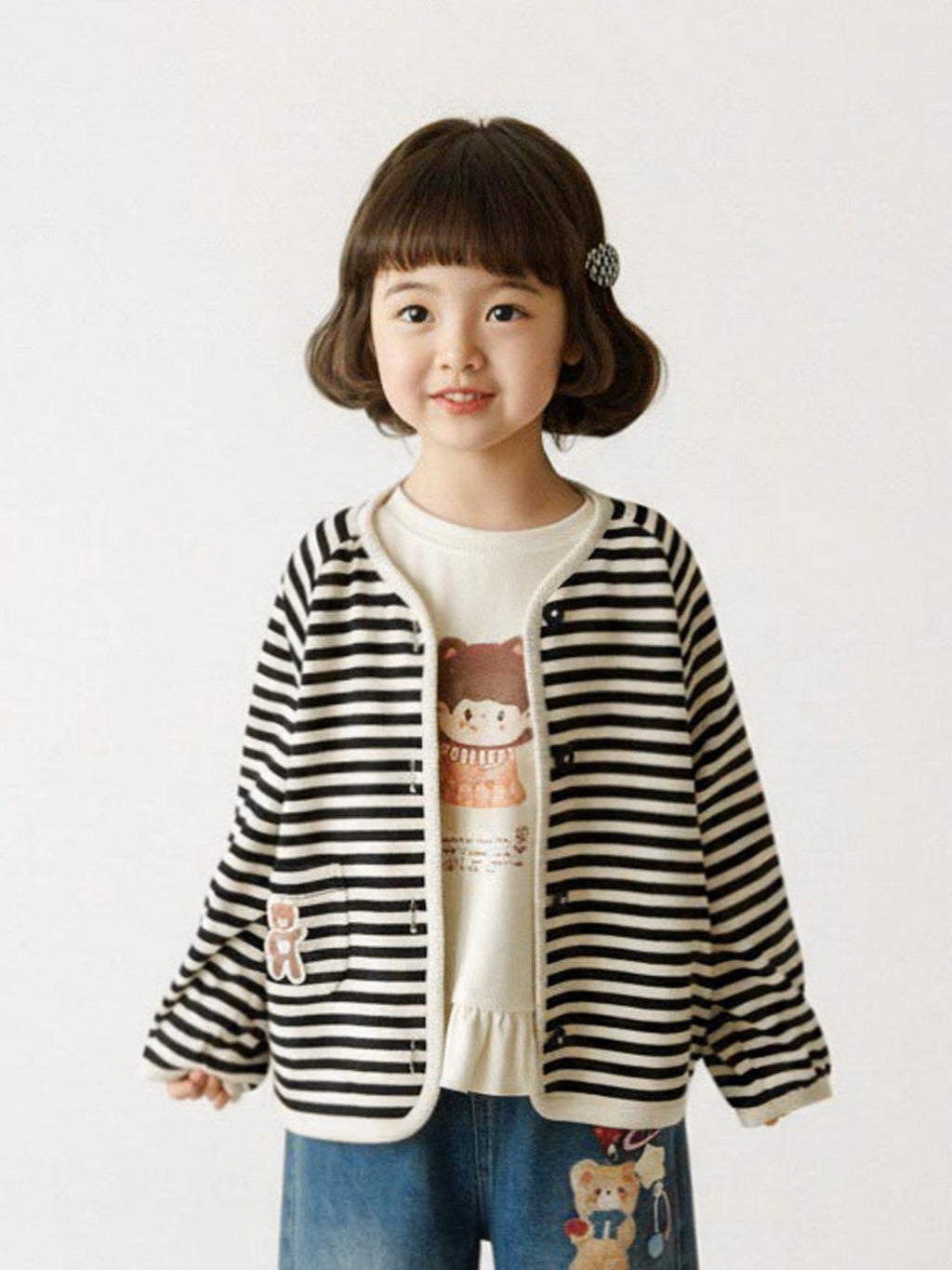 Childrens Double-sided Cloud-soft Cotton Soft And Breathable Knitted Coat Trendy