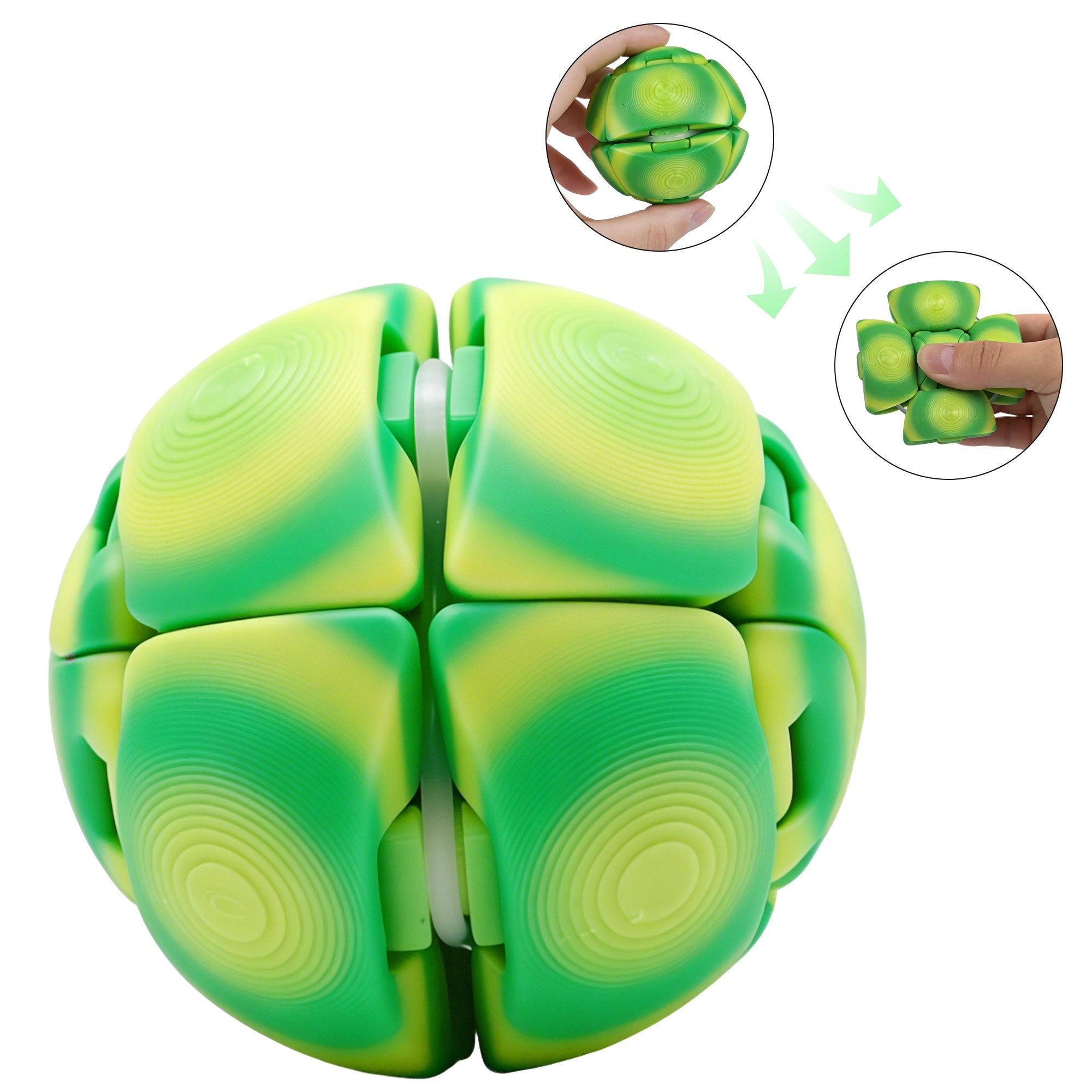 3D Printed Stress Relief Ball, Press And Rotate Transforming Fidget Ball, Sensory Desk Stress Relief Toy For Teens And Adults
