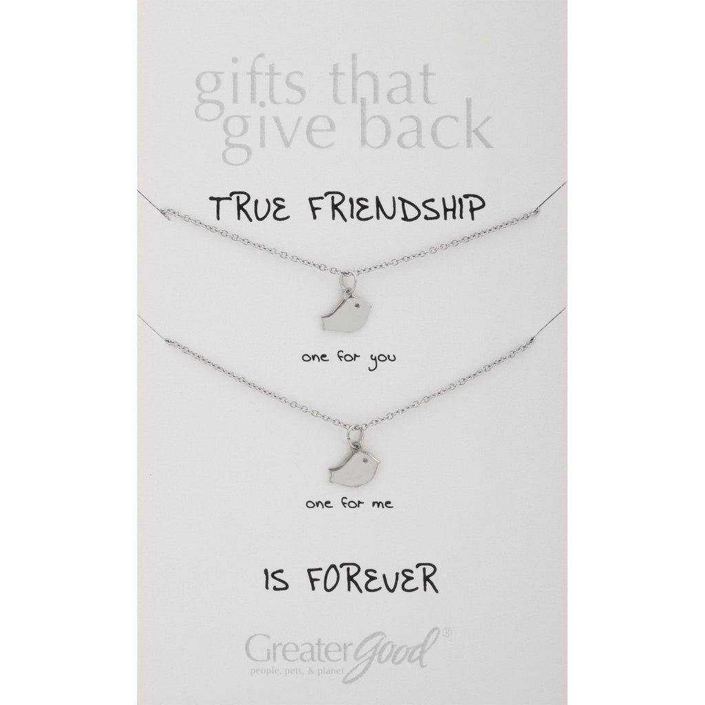 Baby Bird Friends Pewter Necklaces - Set of 2
