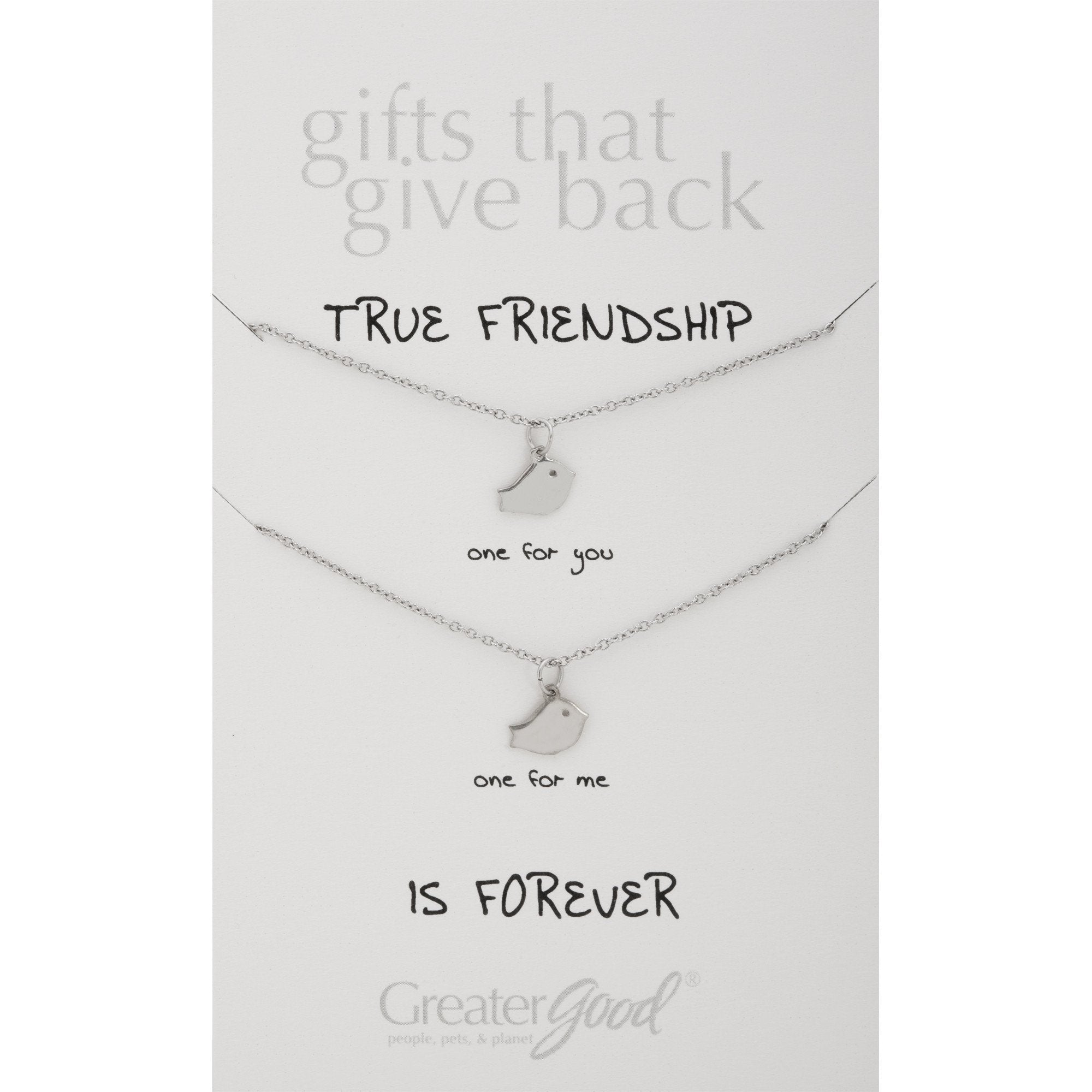Baby Bird Friends Pewter Necklaces - Set of 2
