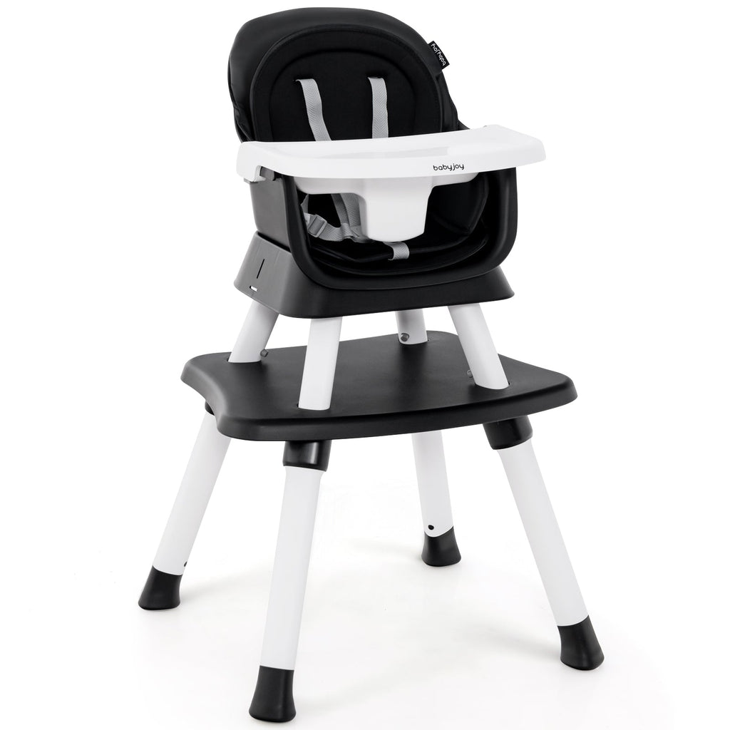 6-in-1 Convertible Baby High Chair with Adjustable Removable Tray