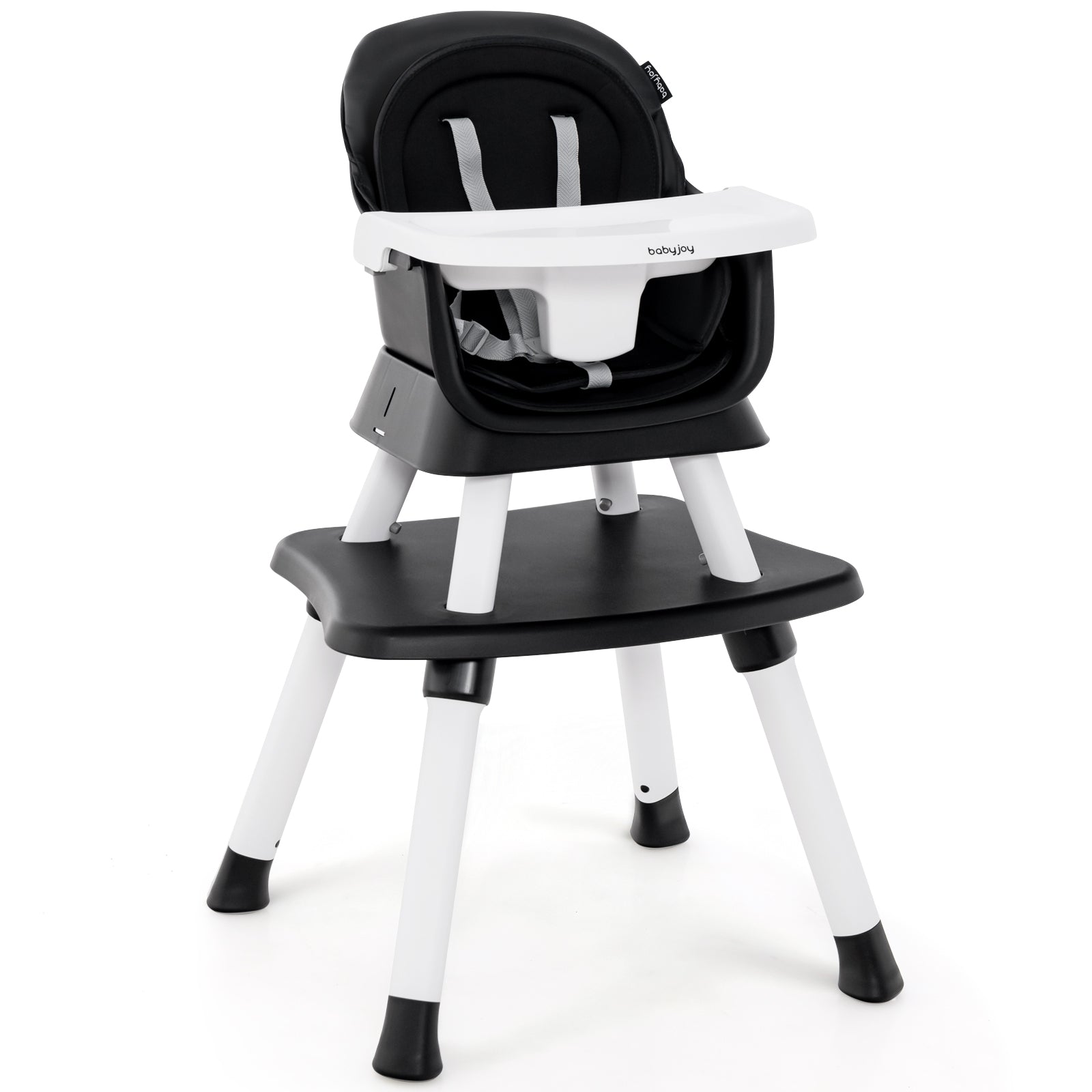 6-in-1 Convertible Baby High Chair with Adjustable Removable Tray
