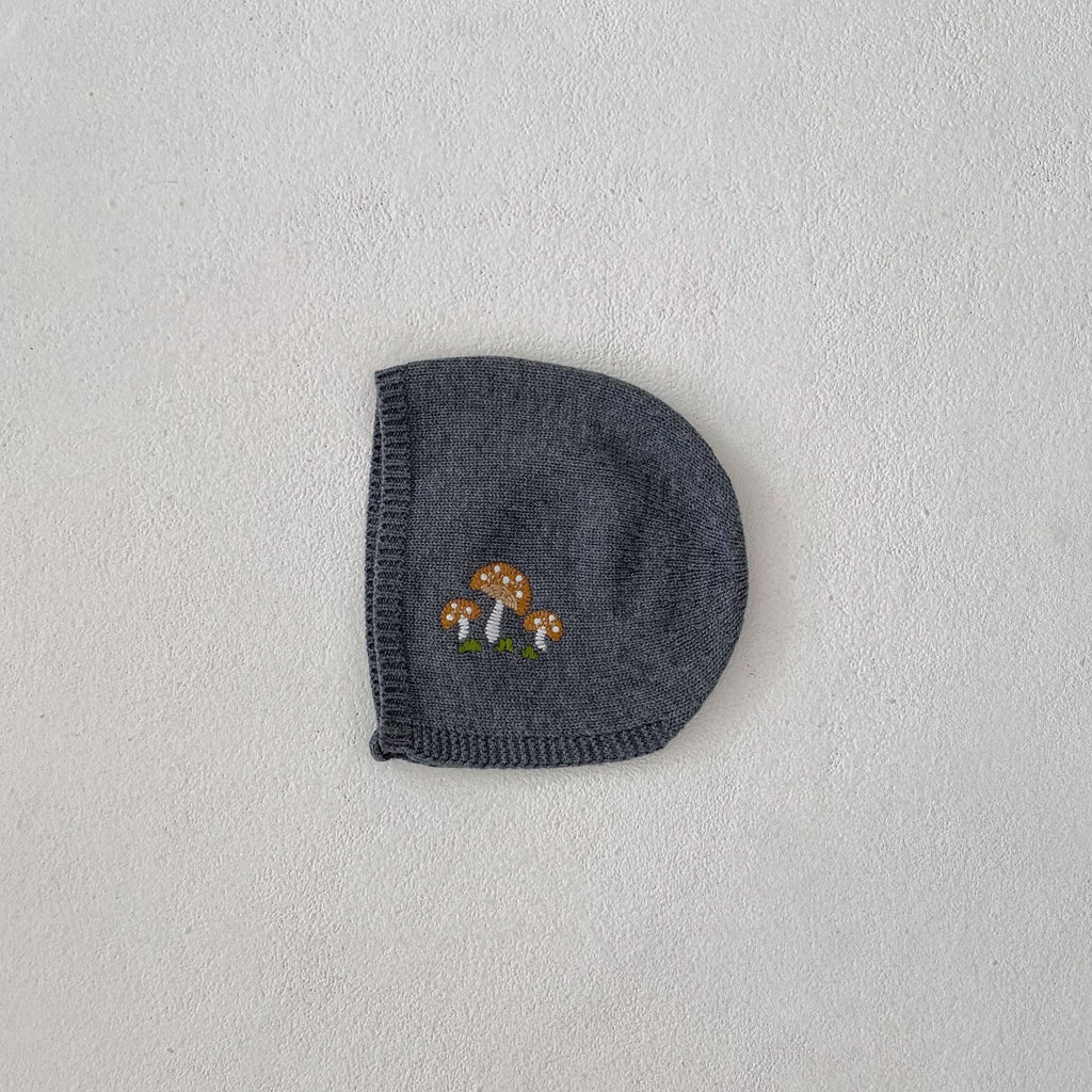 Baby Boys And Girls Mushroom Embroidered Romper Embroidered Hat