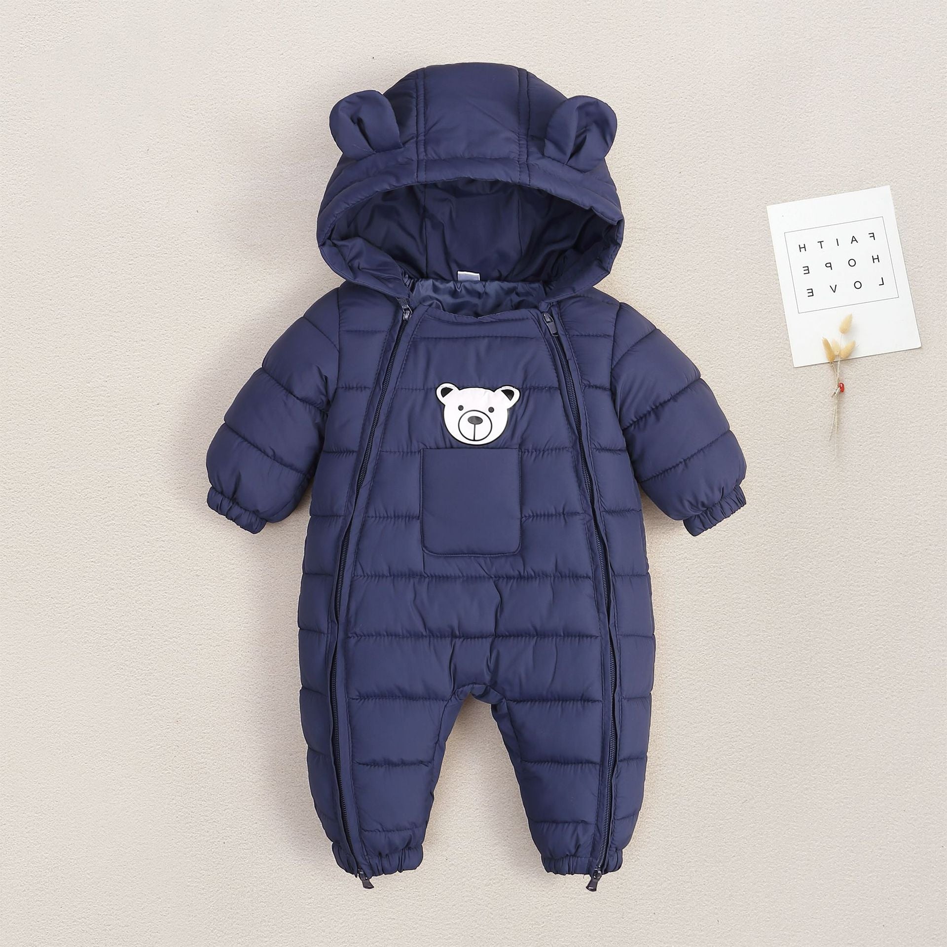 Outdoor One-piece Jumpsuit Set Cotton-padded Jacket