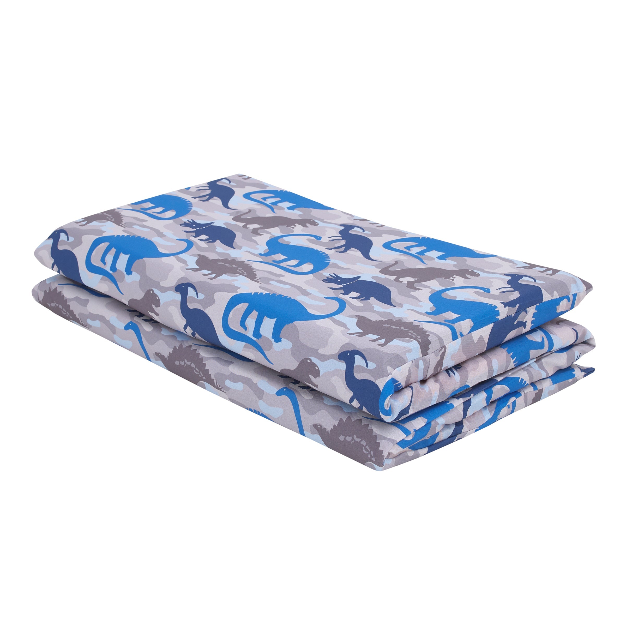 Dinosaur Blue and Grey Preschool Nap Pad Sheet