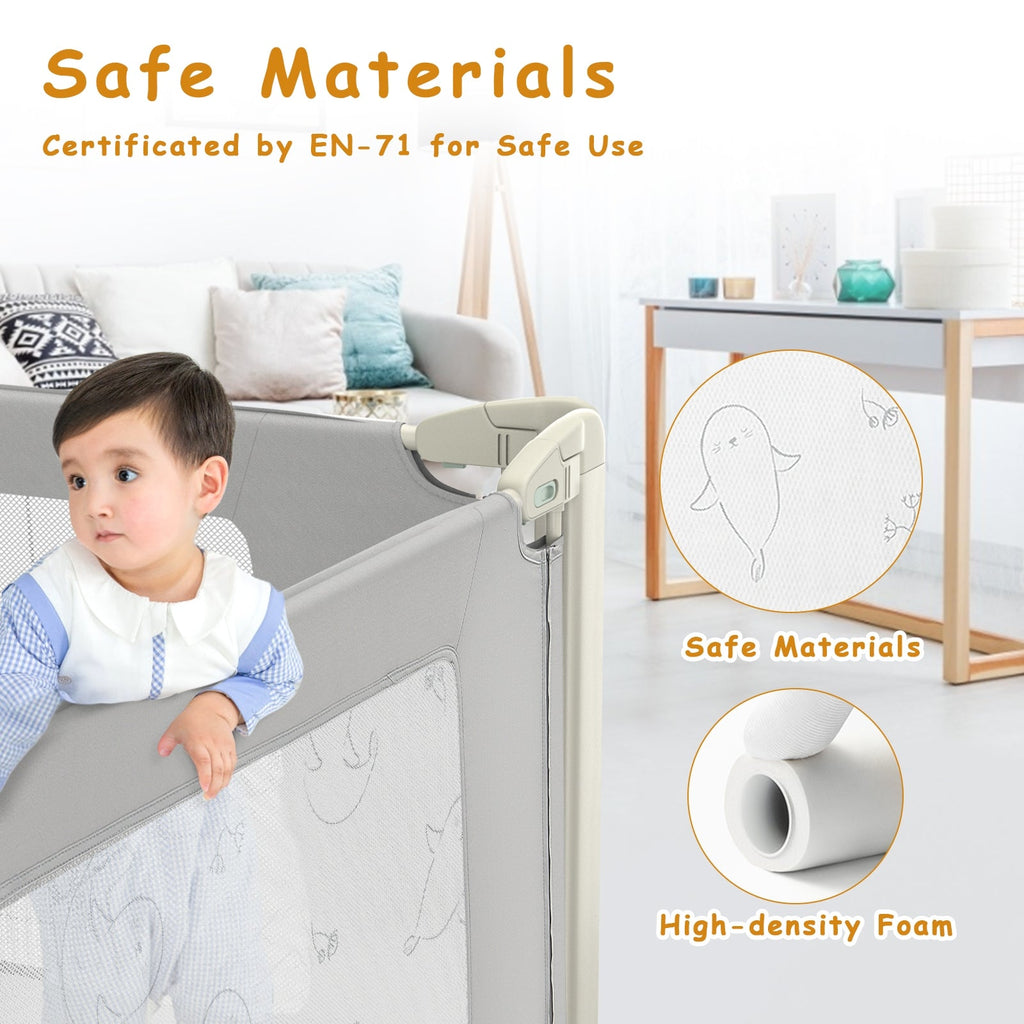 Bed Rail Guard for Toddlers Kid with Adjustable Height and Safety Lock