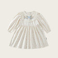 French-Style Vintage Floral Embroidered Dress For Girls