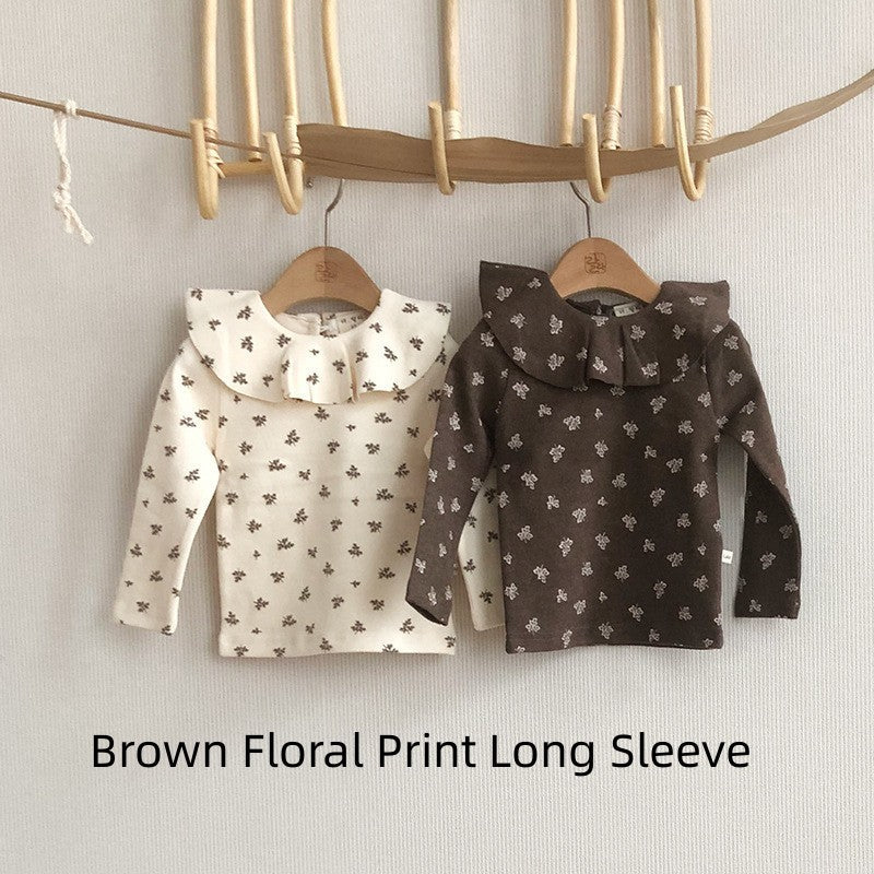 Stylish Base-layer Top With A Turn-down Collar And Long Sleeves