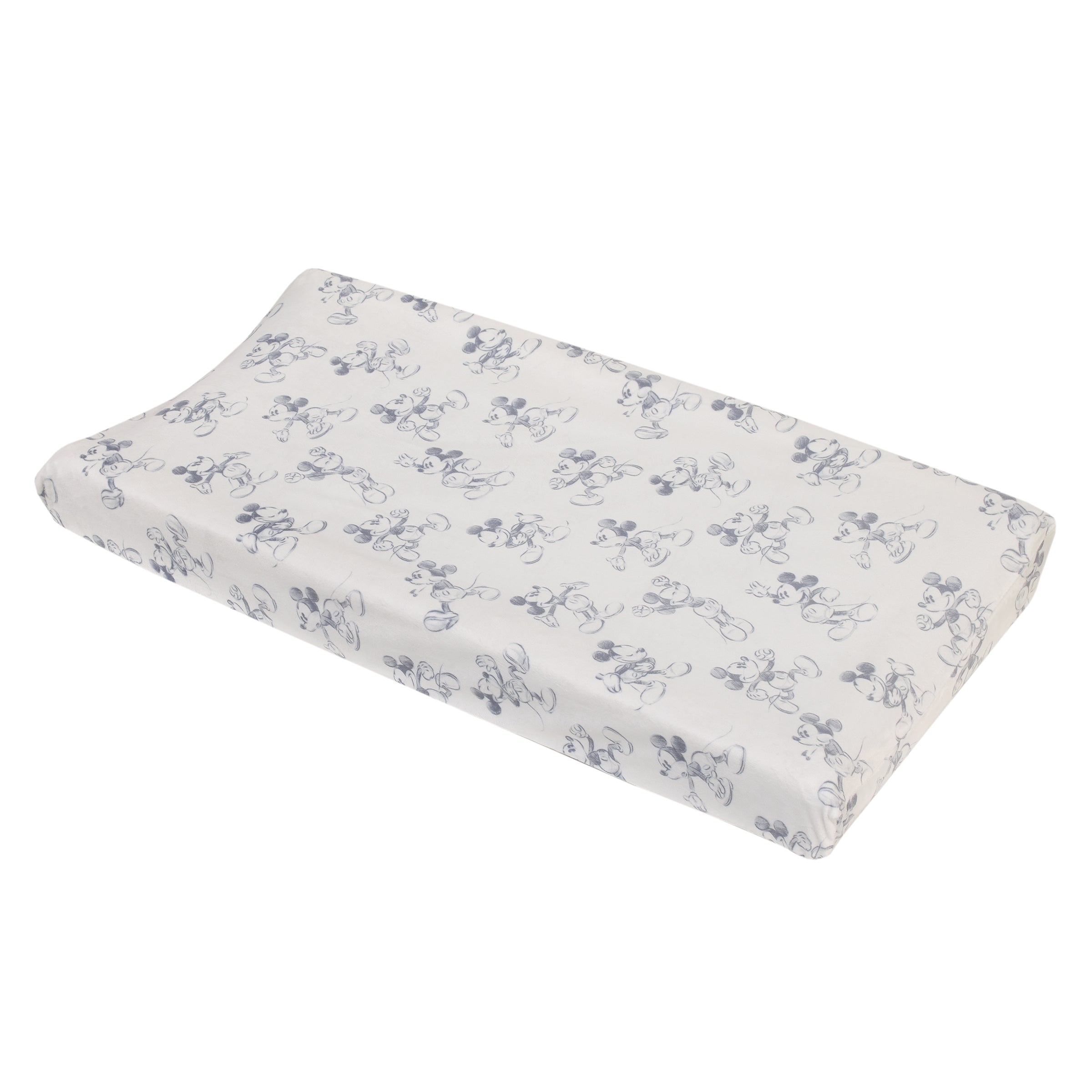 Mickey Mouse - Call Me Mickey White and Blue Super Soft Changing Pad Cover