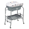 Folding Baby Changing Table with Bathtub and 4 Universal Wheels