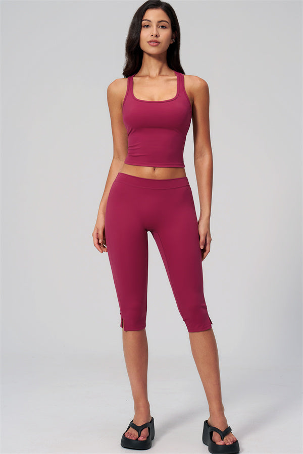 The Revive Crop Top Capri Leggings 2-Piece Set