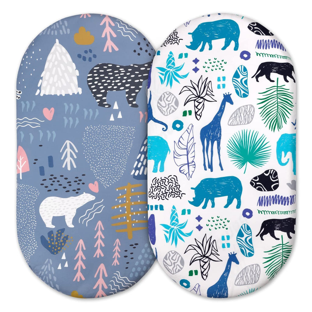 Baby Cradle Fitted Sheet Elastic Printing Baby Caring Table Changing Cover
