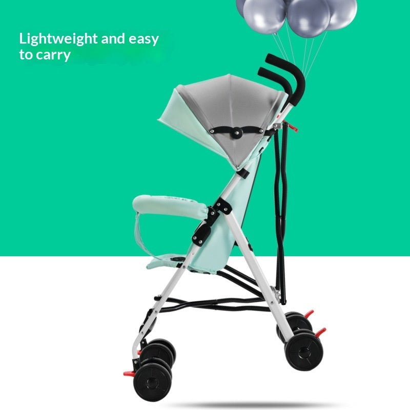 Lightweight Foldable Stroller With Both Sitting And Reclining Positions