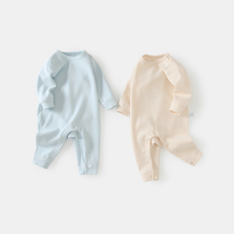 Cotton Baby Boneless Shoulder-Clasp Pajamas