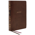 Nkjv, Reference Bible, Classic Verse-By-Verse, Center-Column, Leathersoft, Brown, Indexed, Red Letter Edition, Comfort Print - Imitation Leather