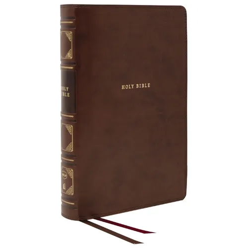 Nkjv, Reference Bible, Classic Verse-By-Verse, Center-Column, Leathersoft, Brown, Indexed, Red Letter Edition, Comfort Print - Imitation Leather
